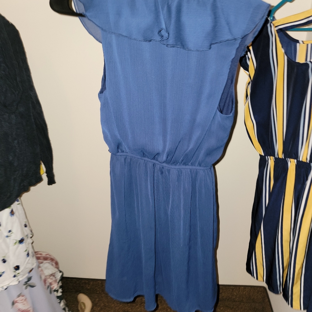 Small Blue Ruffle Dress - Picture 2 of 2